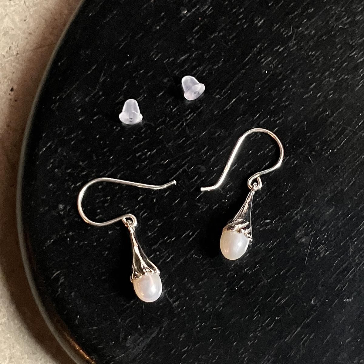 ơ С øѡ 󥰥ԥSilver Freshwater Pearl Earrings