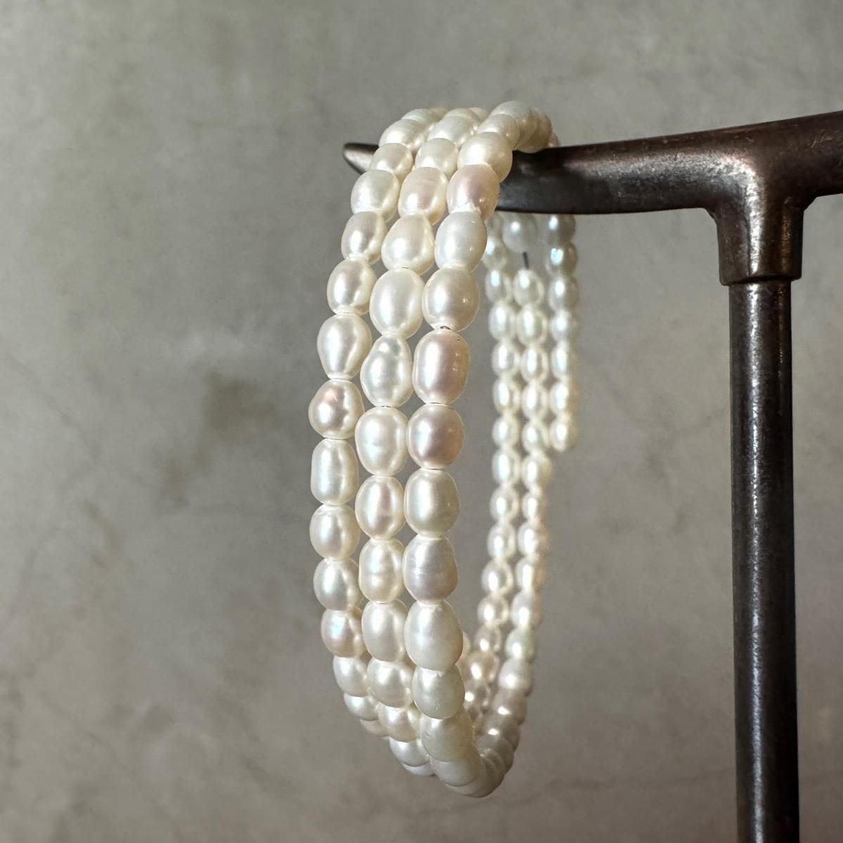 ơ øѡ 磻䡼Х󥰥Silver Freshwater Pearl Bangle