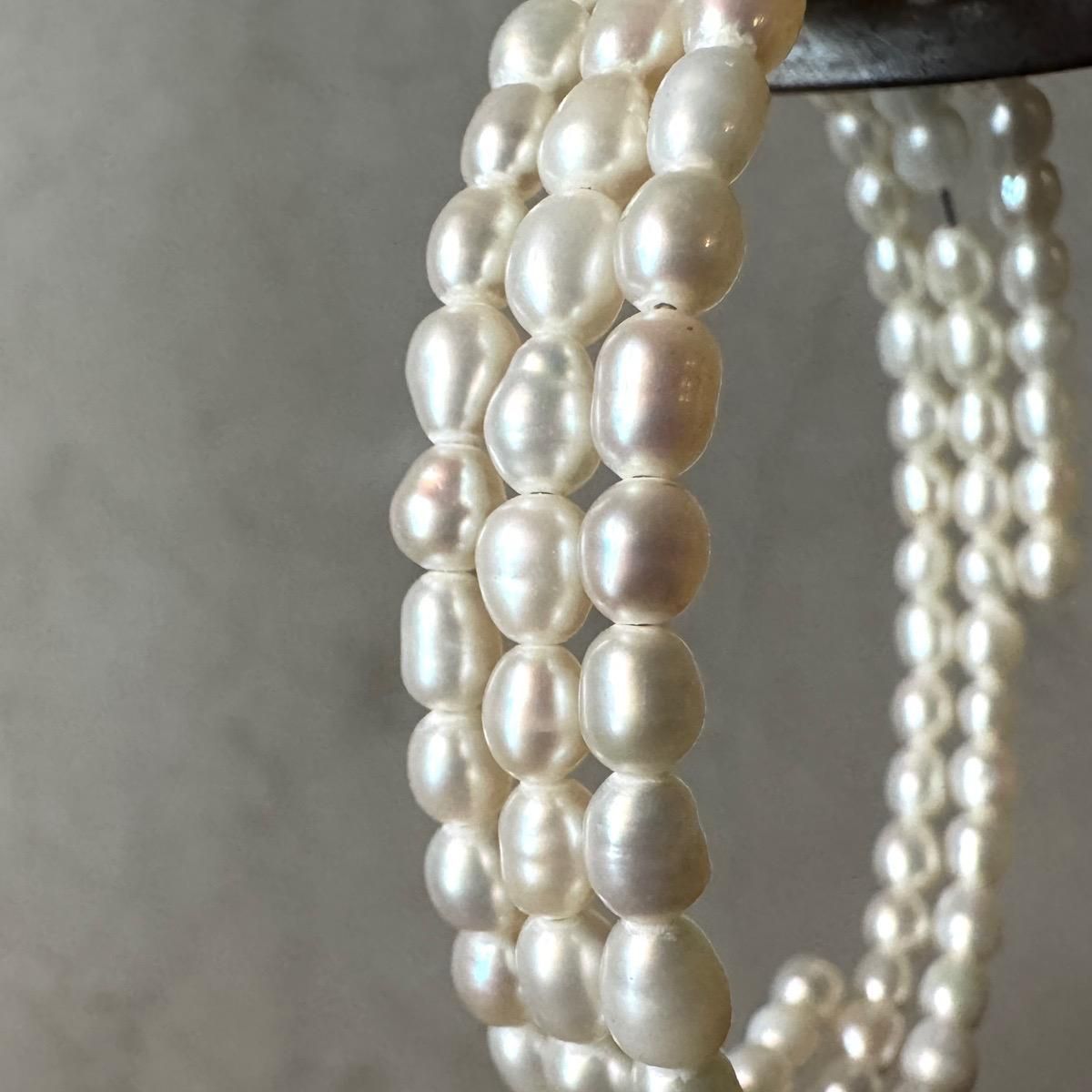 ơ øѡ 磻䡼Х󥰥Silver Freshwater Pearl Bangle