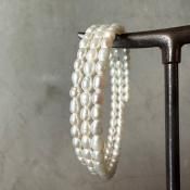 ơ øѡ 磻䡼Х󥰥Silver Freshwater Pearl Bangle