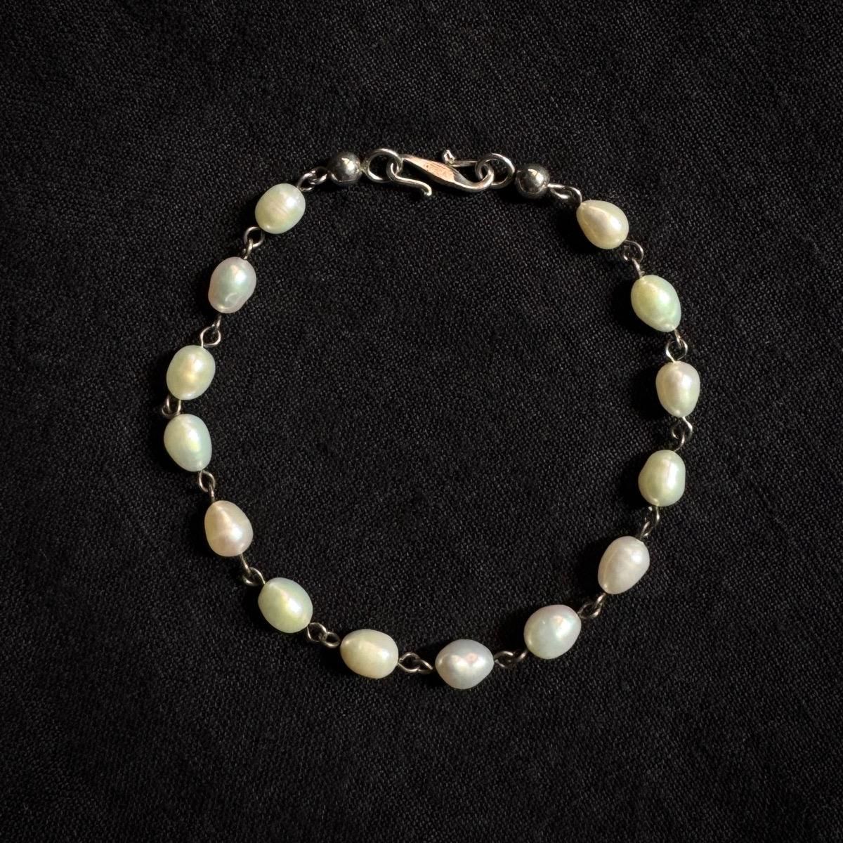 ơ С Хøѡ ֥쥹åȡSilver Freshwater Pearl Bracelet