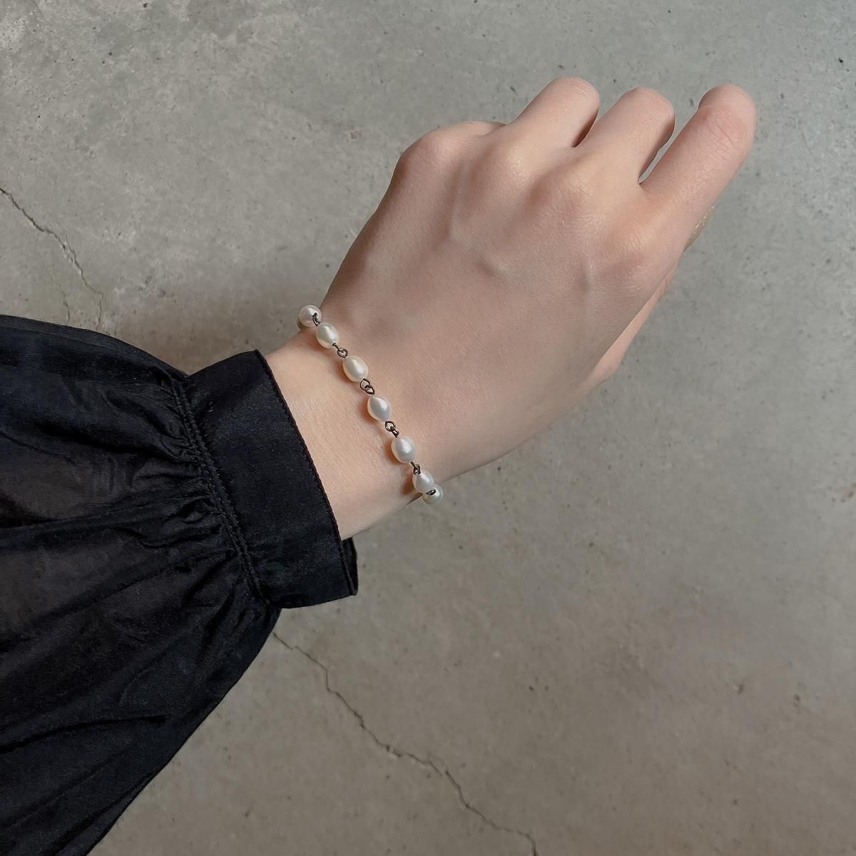 ơ С Хøѡ ֥쥹åȡSilver Freshwater Pearl Bracelet