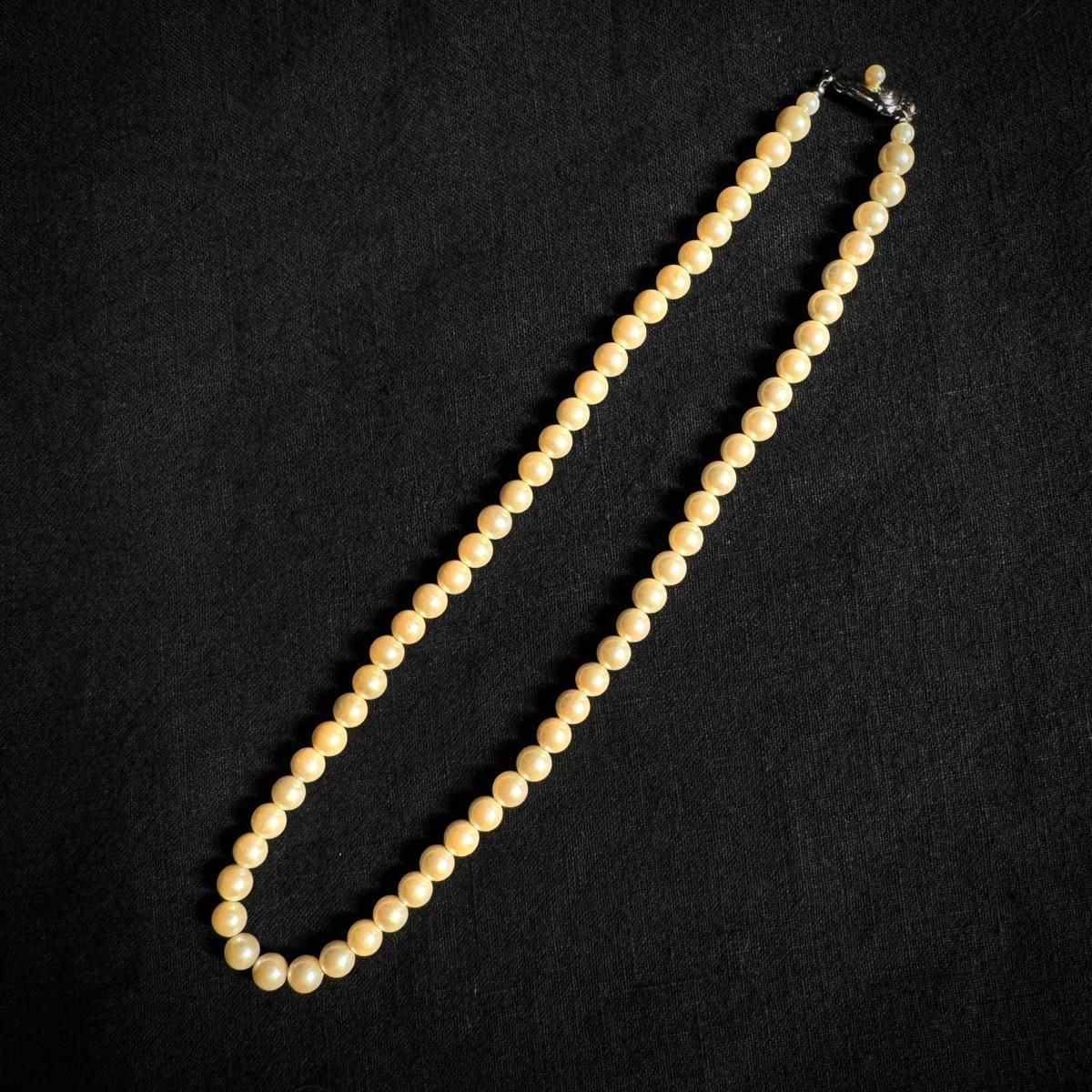 ơ С 饹ѡ ͥå쥹Silver Pearl Necklace