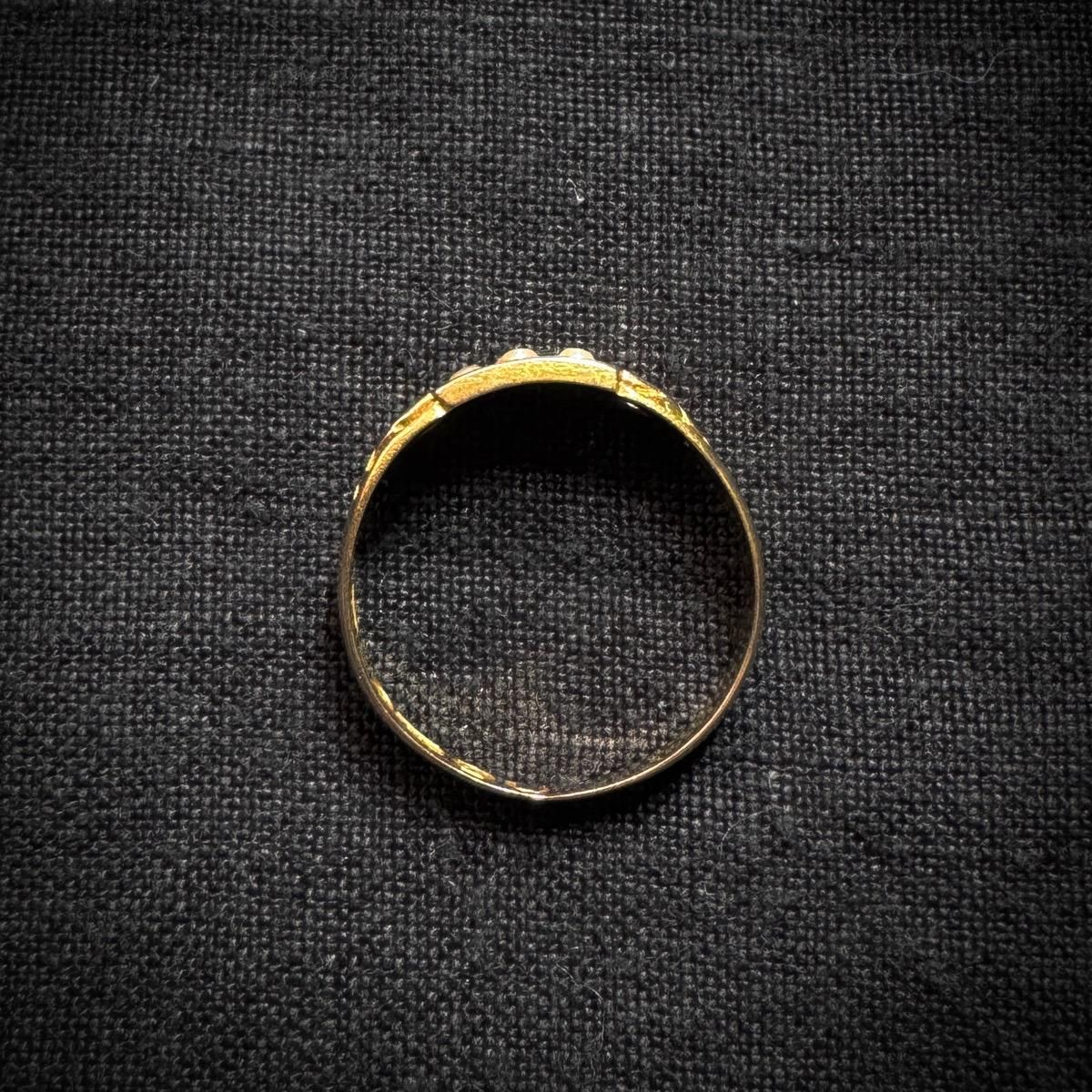 1892ǯ 15 ѡ ե Хɥ󥰡15K Pearl Sapphire Ring