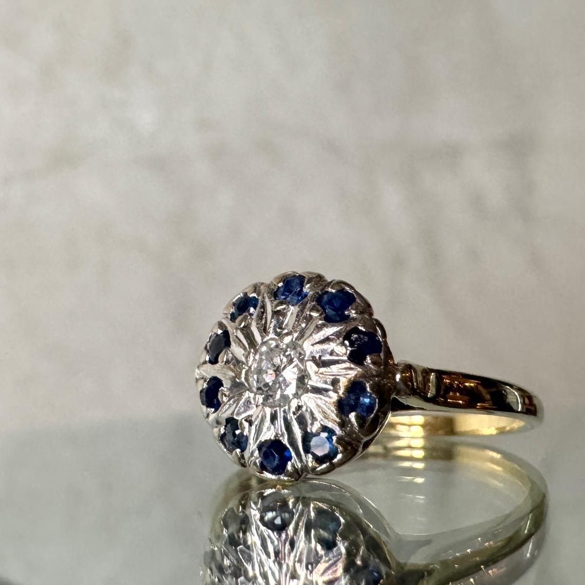 ơ 18   ե 饹󥰡18K Diamond Sapphire Ring