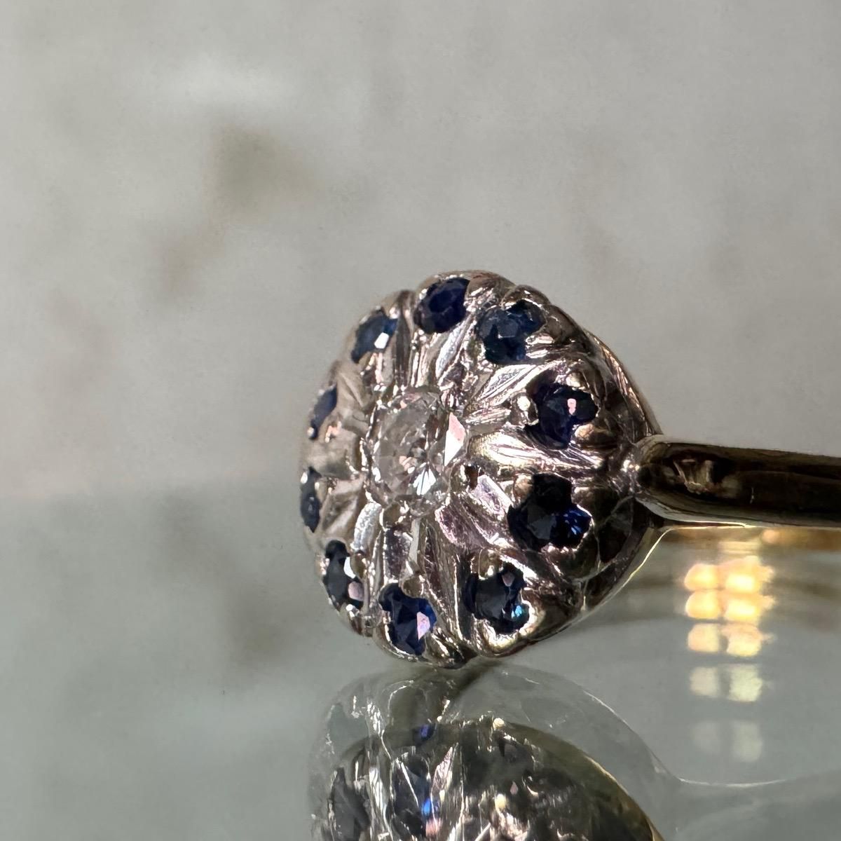 ơ 18   ե 饹󥰡18K Diamond Sapphire Ring