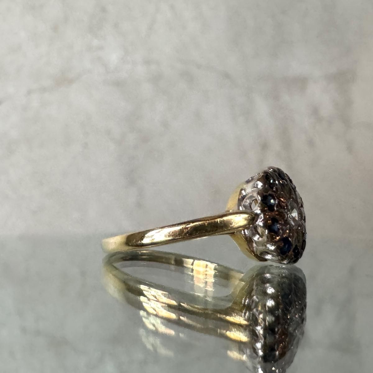 ơ 18   ե 饹󥰡18K Diamond Sapphire Ring