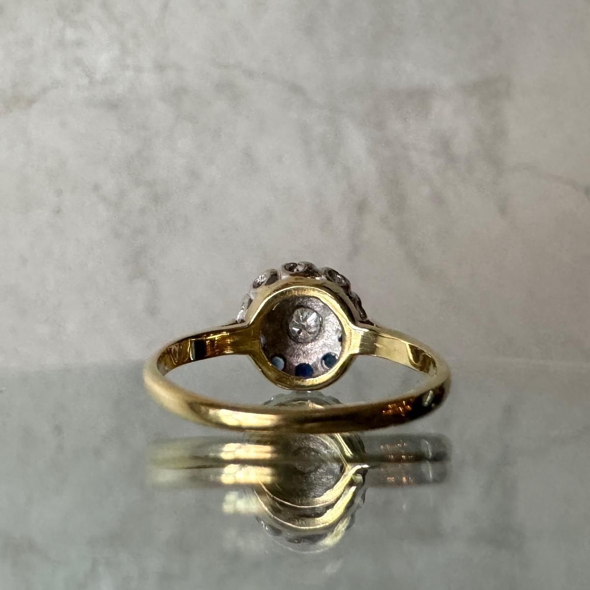 ơ 18   ե 饹󥰡18K Diamond Sapphire Ring