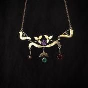 190020ǯ 12 ᥷ ͥå  ͥå쥹12KYG Amethyst Garnet Emerald Necklace