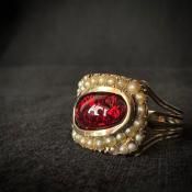 1811ǯ 10 ͥå ⡼˥󥰥󥰡10K Garnet Ring