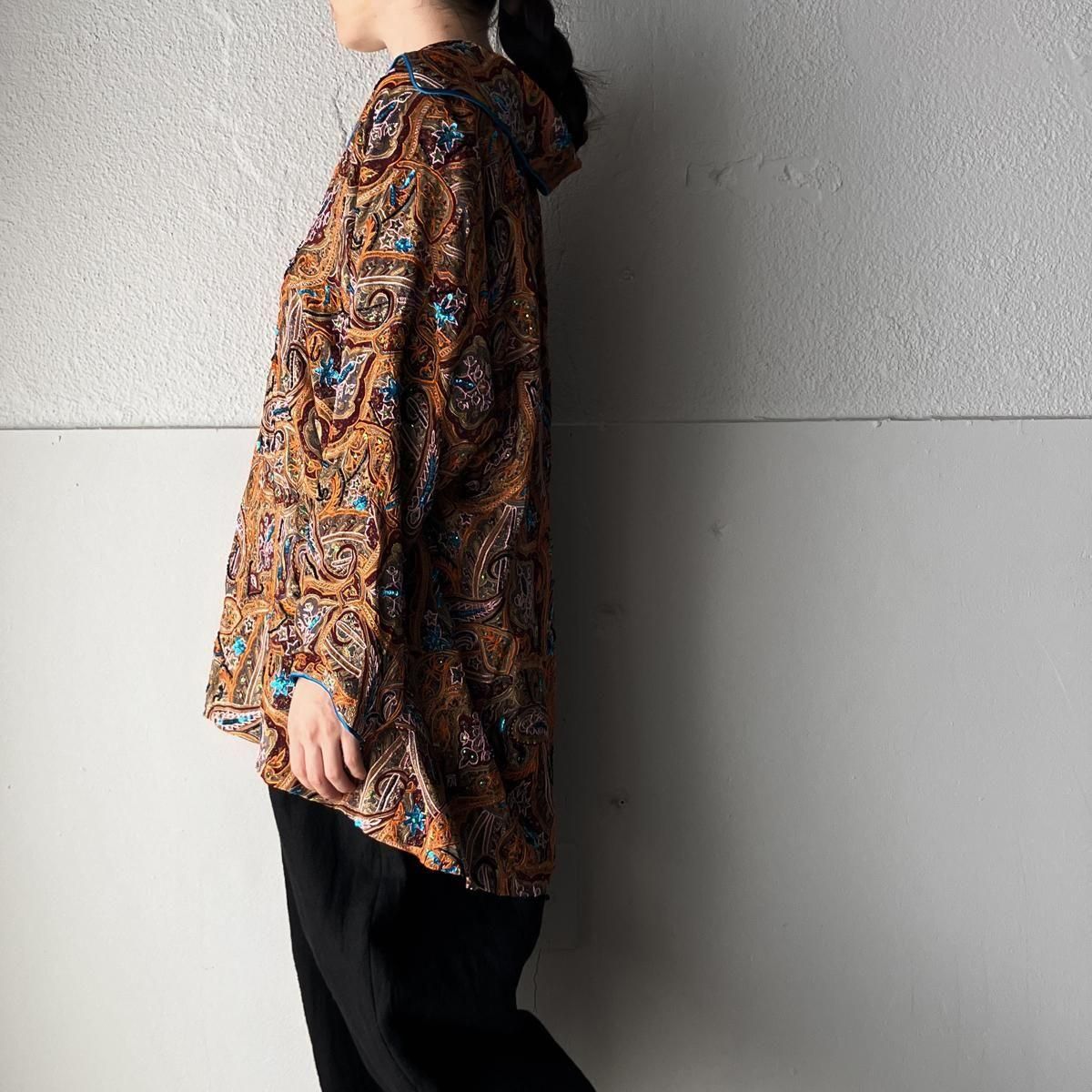 U.S. ơ ڥ꡼ ѥ󥳡ɽ ֥饦Vintage Paisley Sequin Embroidery Blouse