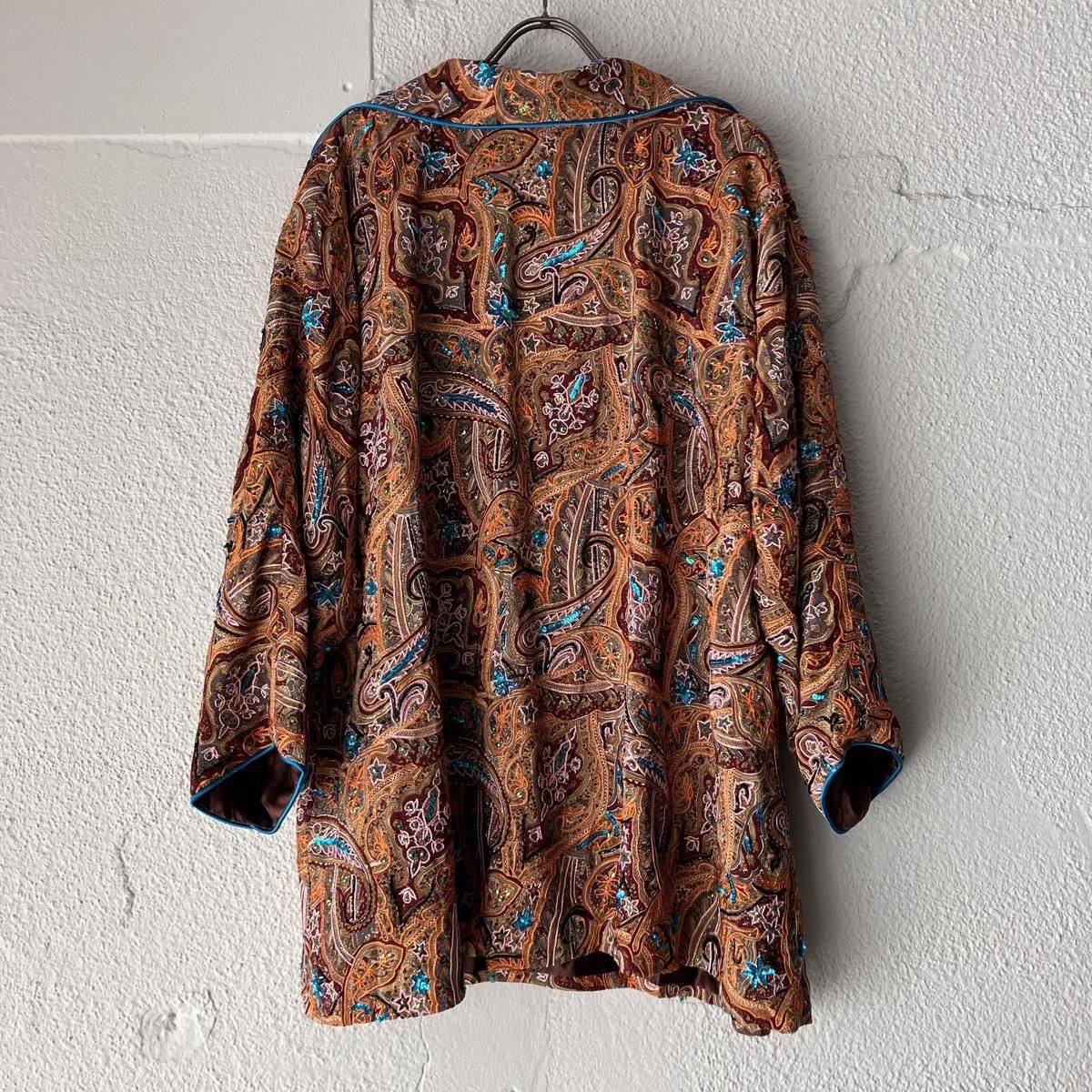 U.S. ơ ڥ꡼ ѥ󥳡ɽ ֥饦Vintage Paisley Sequin Embroidery Blouse