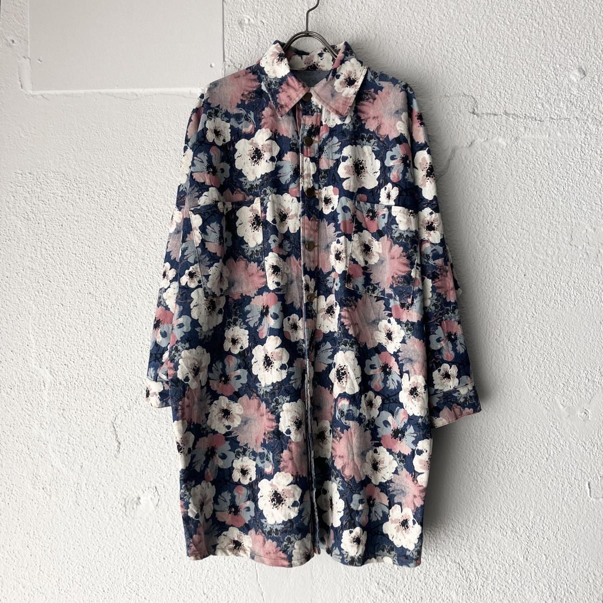 U.S. ヴィンテージ 油絵タッチ 花柄 デニムシャツ(Vintage U.S. ヴィンテージ 油絵タッチ 花柄 デニムシャツ(Vintage