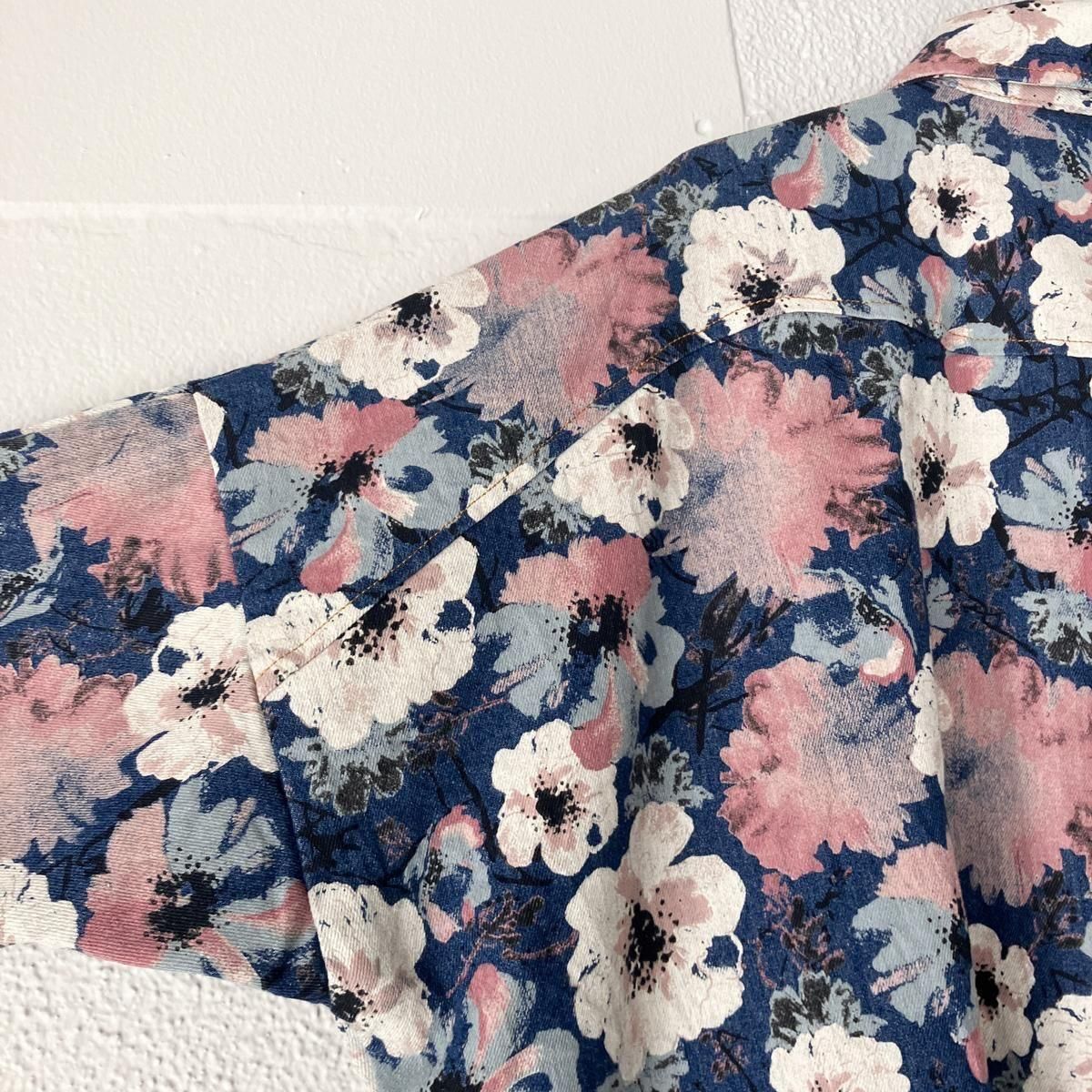 U.S. ơ ϥɥڥ  ǥ˥ॷġVintage Floral Print Denim Shirt