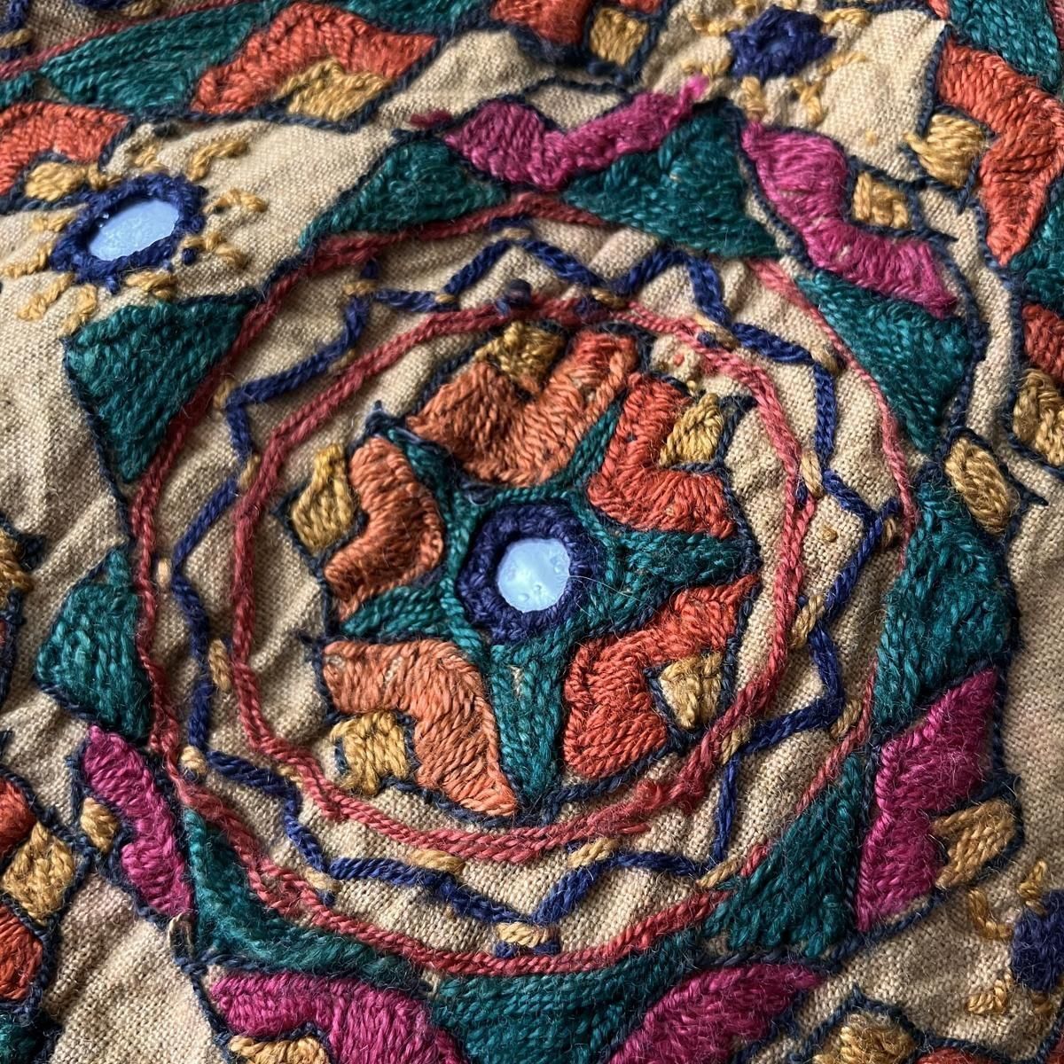 ơ  ߥ顼ɽ ʬµ ֥饦Vintage India Mirror Embroidery Sleeve Blouse