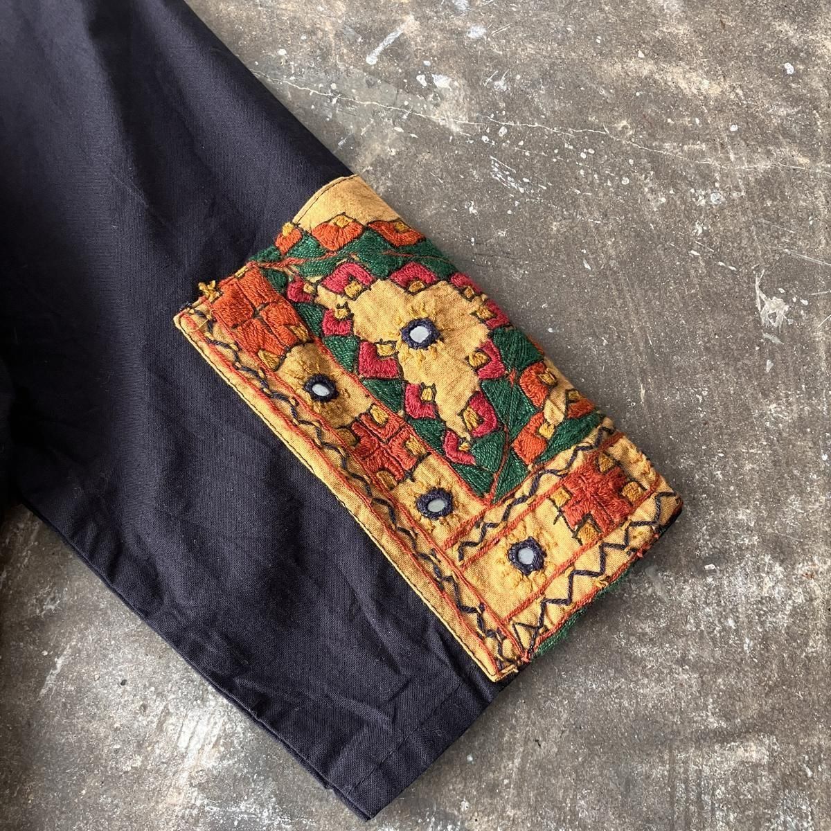 ơ  ߥ顼ɽ ʬµ ֥饦Vintage India Mirror Embroidery Sleeve Blouse