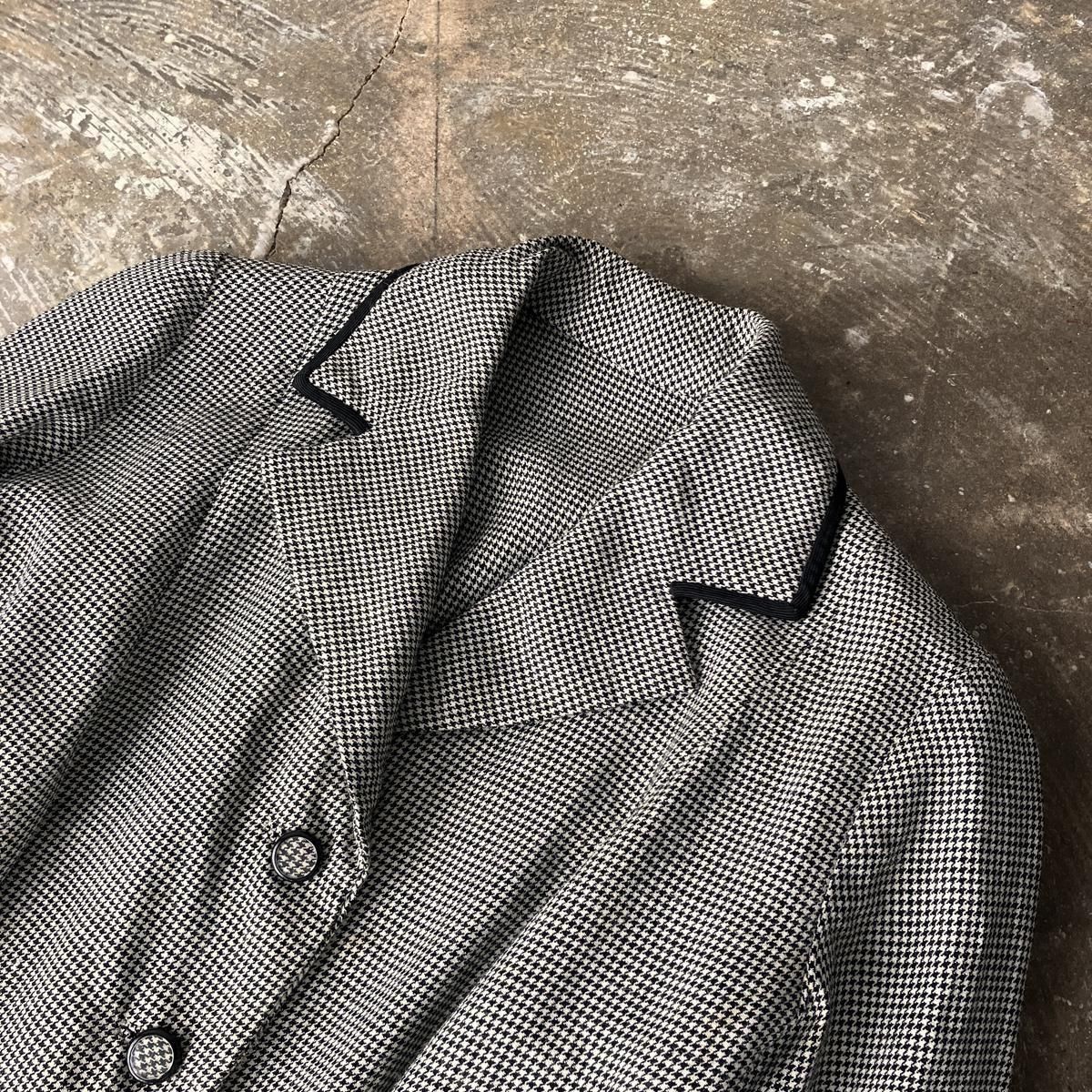 1960's ե Ļʻ ȡFrench Vintage Houndstooth Pattern Coat