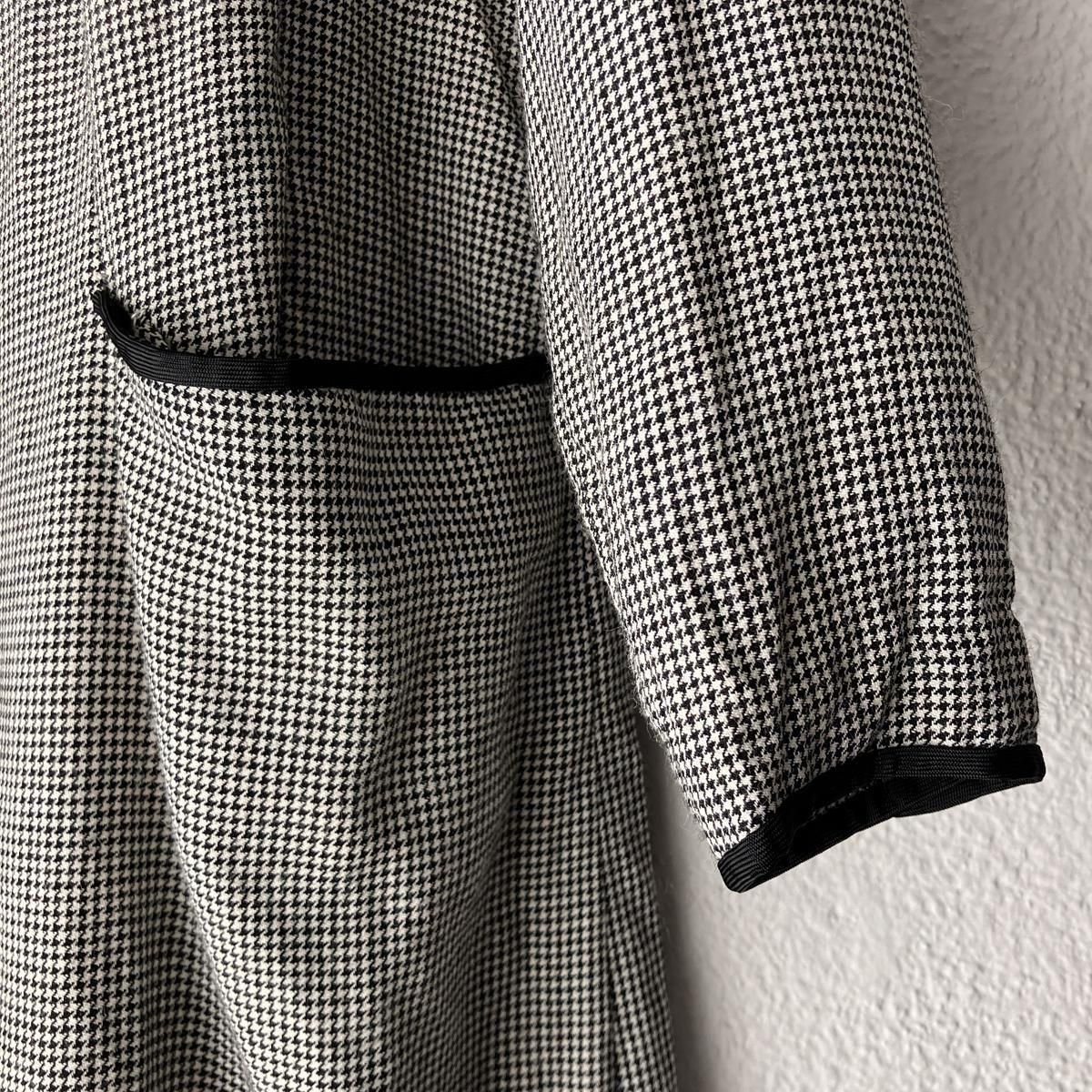 1960's ե Ļʻ ȡFrench Vintage Houndstooth Pattern Coat