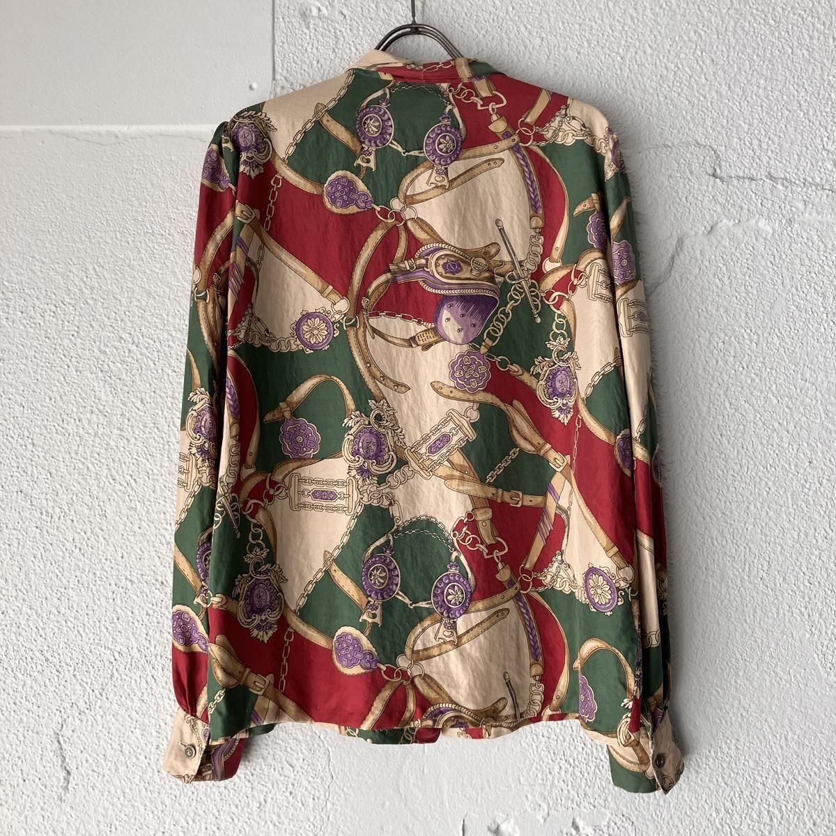ե ơ 륯  ġFrench Vintage Silk Scarf Shirt