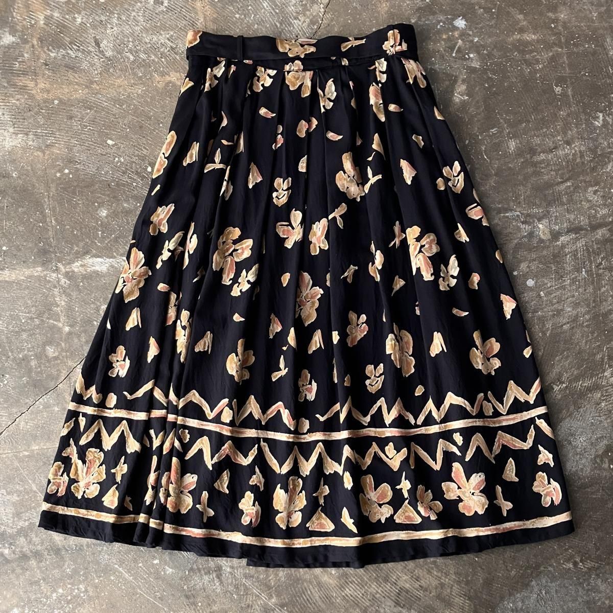ե ơ ץ ե쥢ȡFrench Vintage Floral Print Flared Skirt˥٥դ