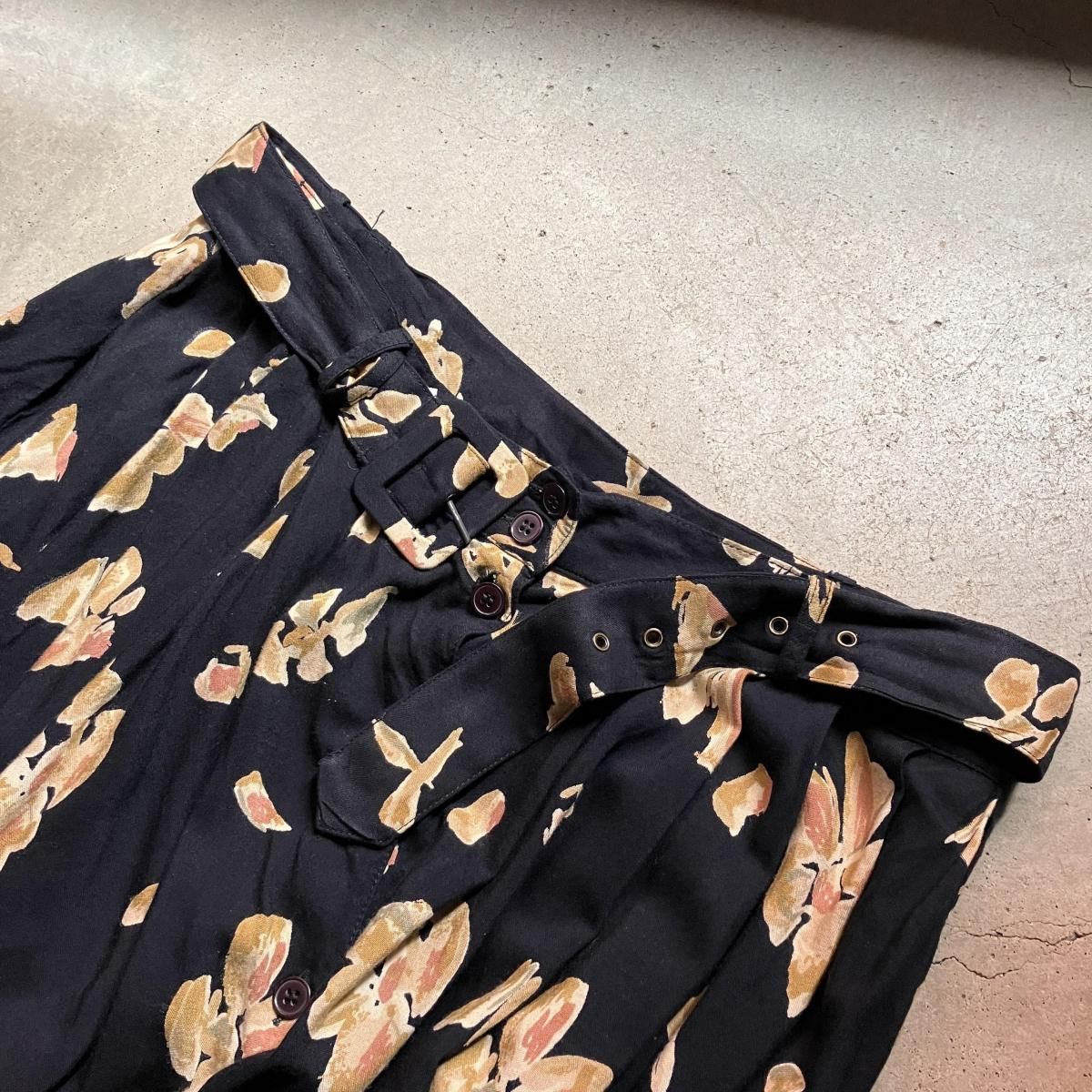 ե ơ ץ ե쥢ȡFrench Vintage Floral Print Flared Skirt˥٥դ