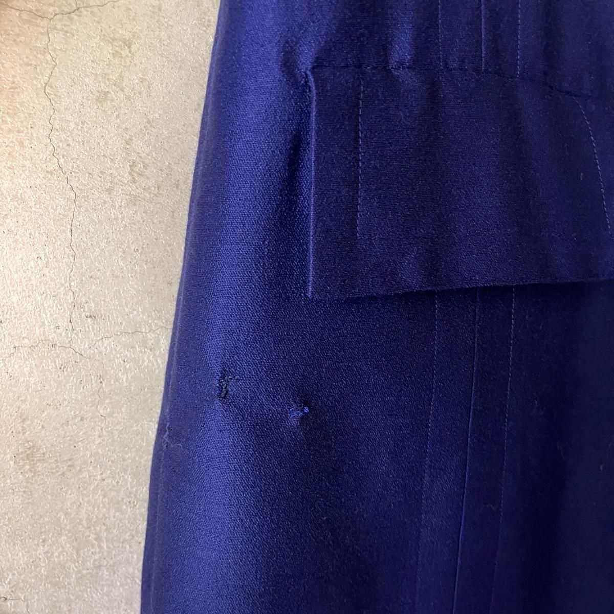 1960's ե ơ ǥץ֥롼 ȡFrench Vintage Deep Blue Chester Coat