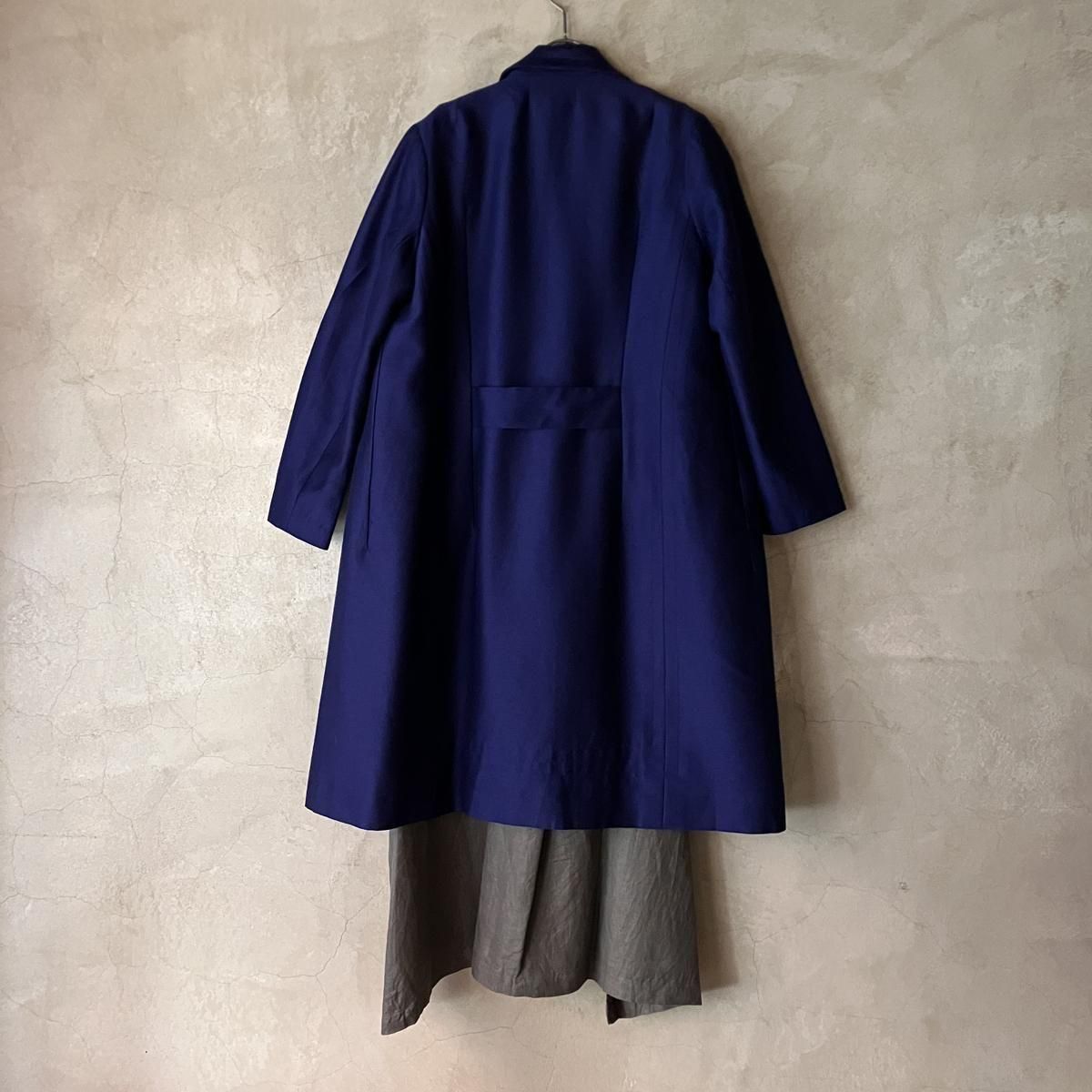 1960's フレンチ ヴィンテージ ディープブルー チェスターコート