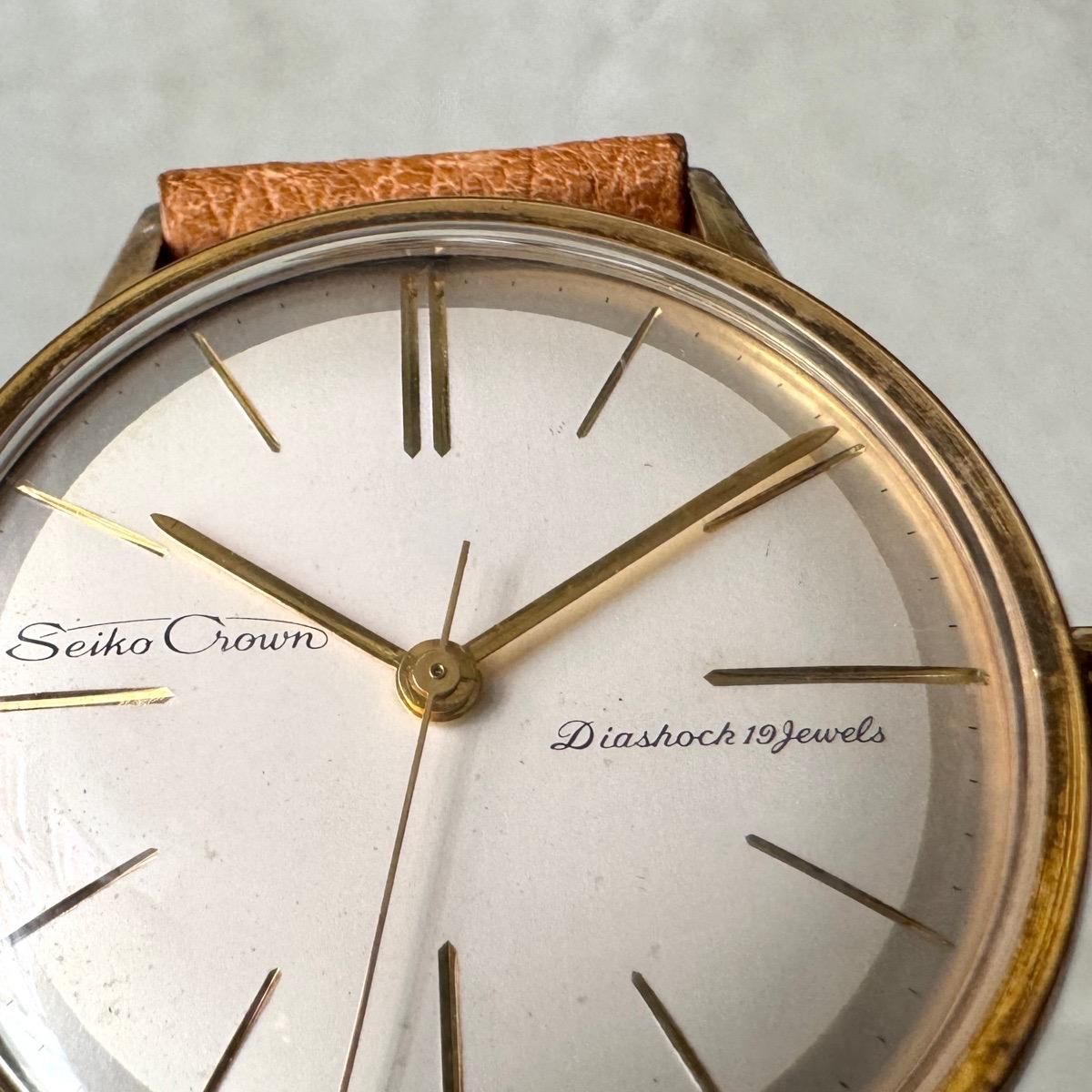 SEIKO セイコー クラウン 14KGFケース ヴィンテージ手巻時計 SEIKO CROWN（セイコー クラウン）2TONE Dial 20ミクロンケース