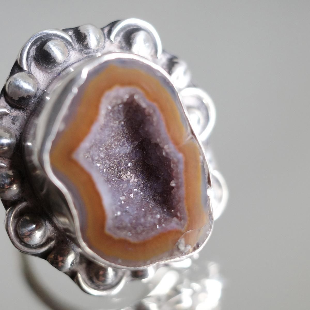 <img class='new_mark_img1' src='https://img.shop-pro.jp/img/new/icons13.gif' style='border:none;display:inline;margin:0px;padding:0px;width:auto;' />ᥭ С  ɡMexican Silver Ring Geode