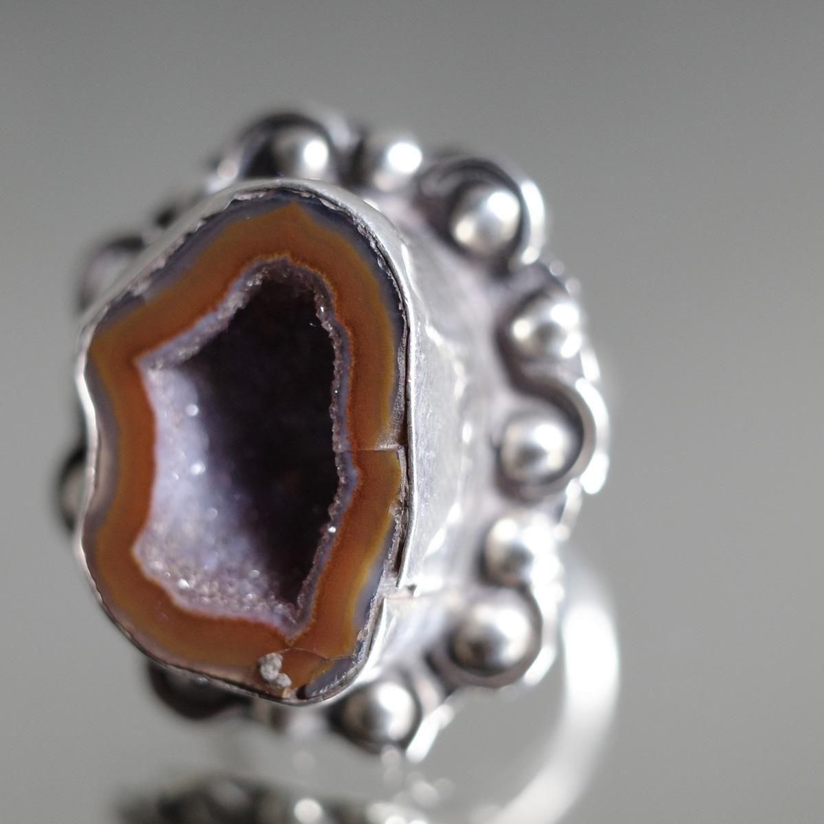 <img class='new_mark_img1' src='https://img.shop-pro.jp/img/new/icons13.gif' style='border:none;display:inline;margin:0px;padding:0px;width:auto;' />ᥭ С  ɡMexican Silver Ring Geode