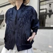 suzuki takayuki embroidered blousonʥ業 ֥ ֥륾Shining navy