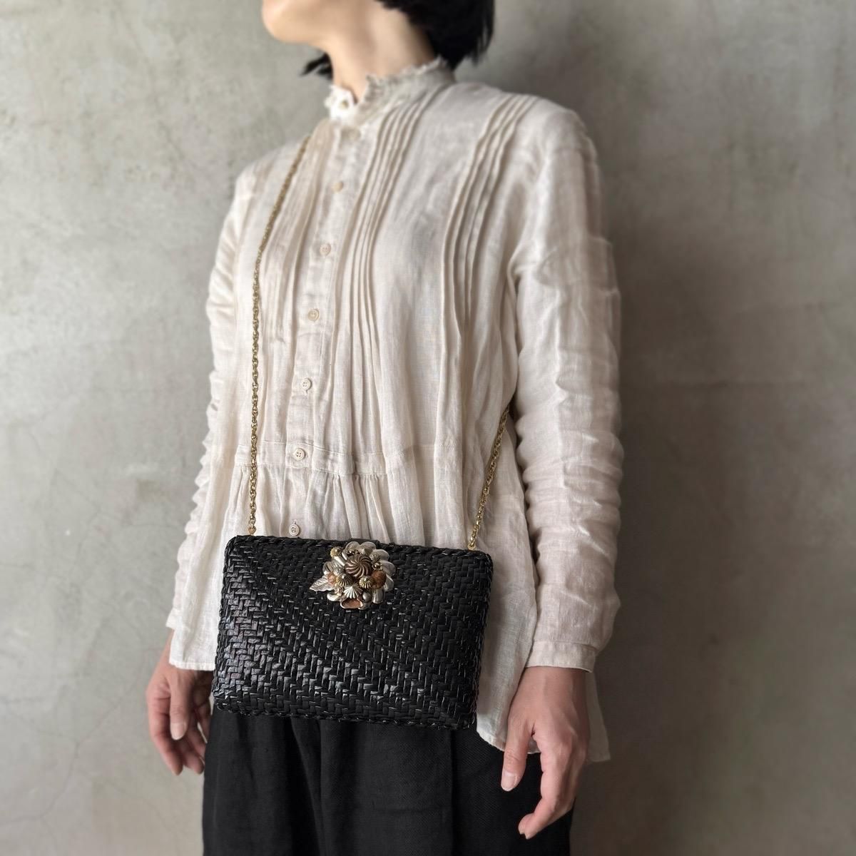 ꥢ ơ  2WAY ֥դ ХåItaly Vintage Rattan Shoulder Bag