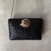 ꥢ ơ  2WAY ֥դ ХåItaly Vintage Rattan Shoulder Bag