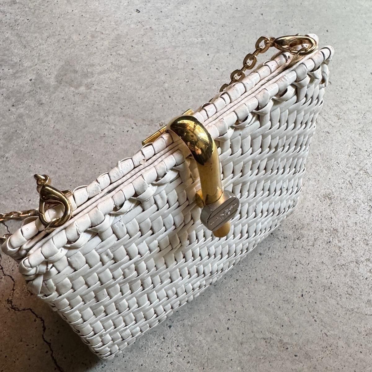 ꥢ ơ  2WAY Хå ۥ磻ȥڥȡItaly Vintage Rattan Shoulder Bag