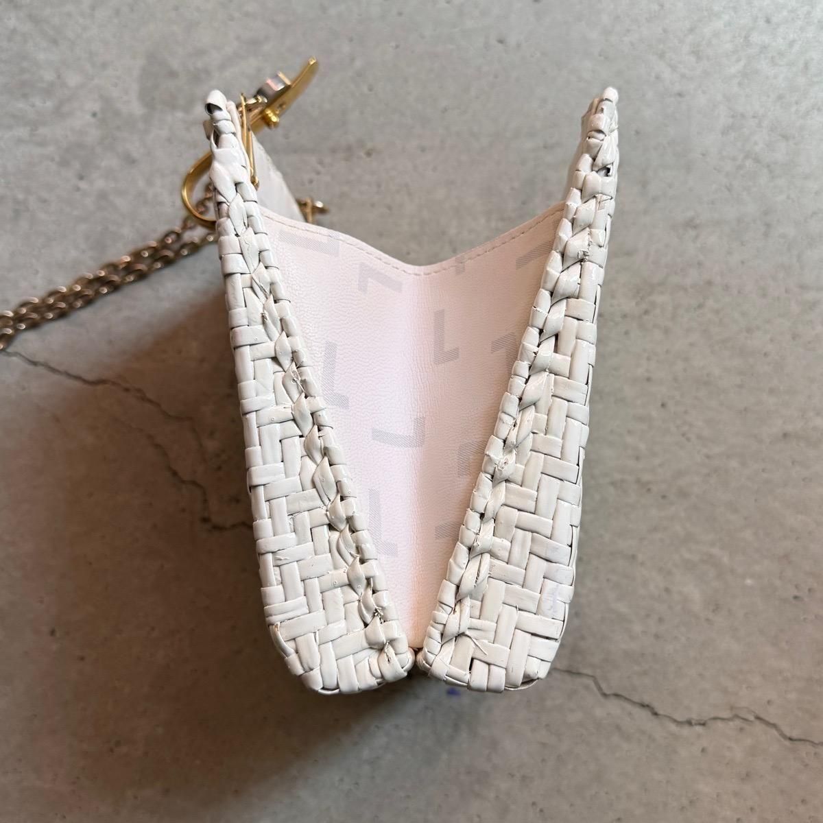 ꥢ ơ  2WAY Хå ۥ磻ȥڥȡItaly Vintage Rattan Shoulder Bag