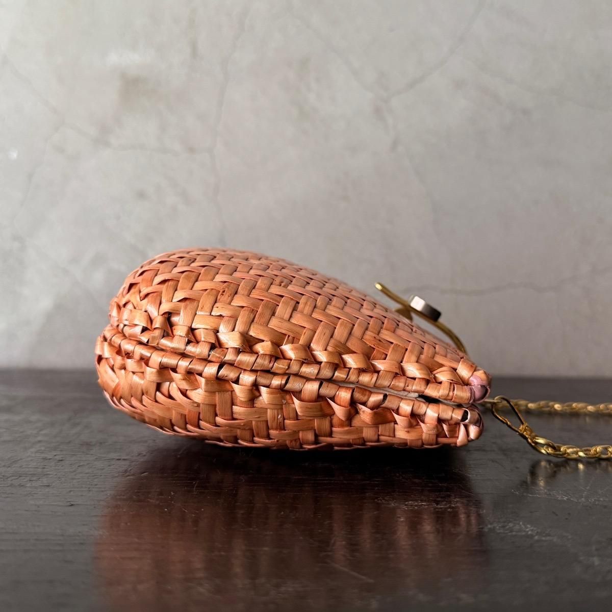 ꥢ ơ  2WAY СХå Хå 󥸥١Italy Vintage Rattan Shoulder Bag