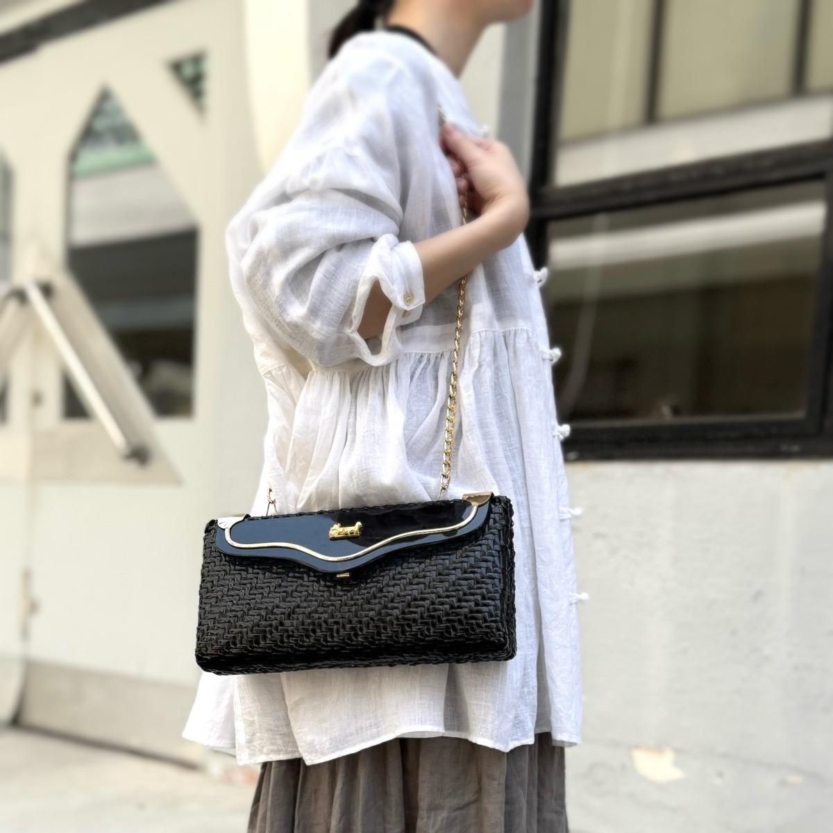 ơ  2WAY ϼ֥ Хå ֥åڥȡVintage Rattan Shoulder Bag