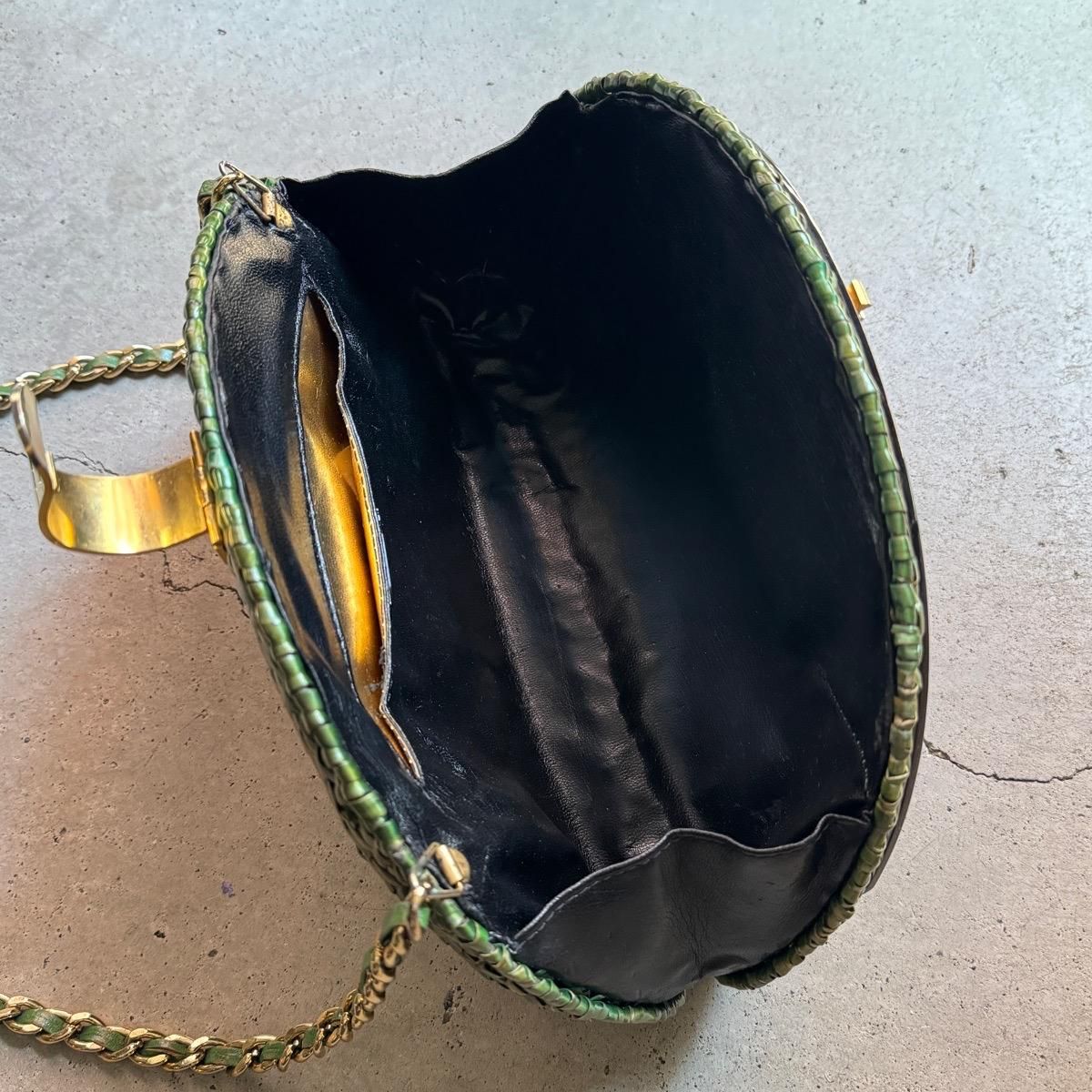 ꥢ ơ  2WAY Ⱦ߷ Хå ꡼Italy Vintage Rattan Shoulder Bag