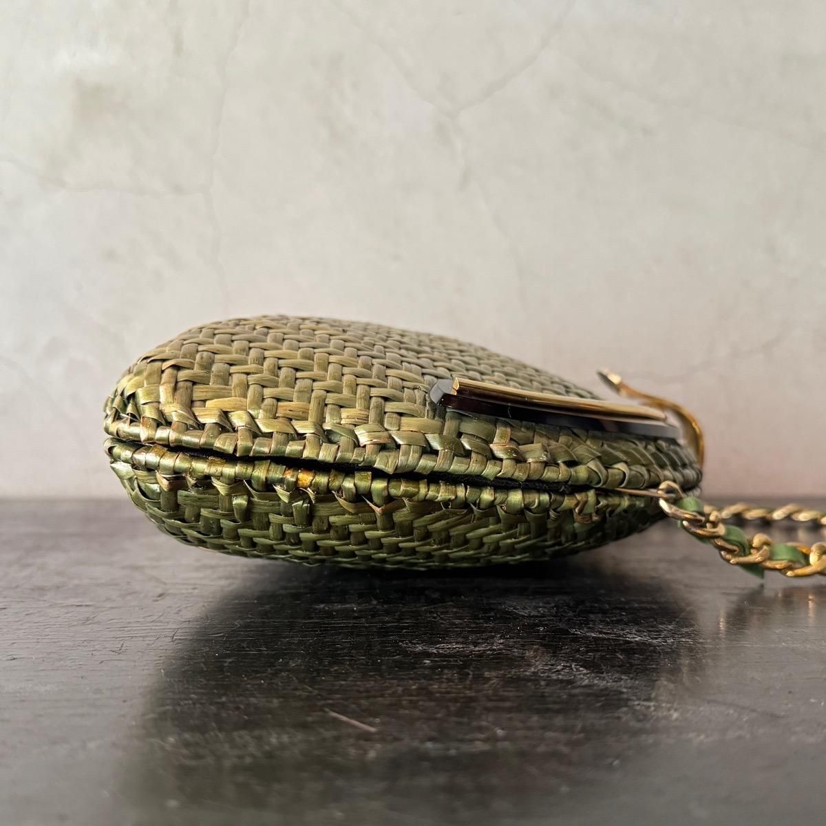 ꥢ ơ  2WAY Ⱦ߷ Хå ꡼Italy Vintage Rattan Shoulder Bag