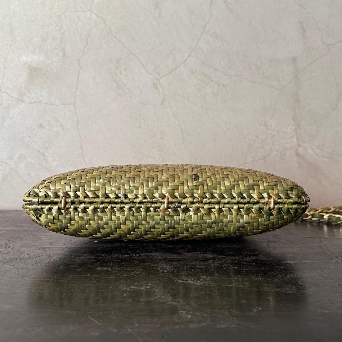 ꥢ ơ  2WAY Ⱦ߷ Хå ꡼Italy Vintage Rattan Shoulder Bag