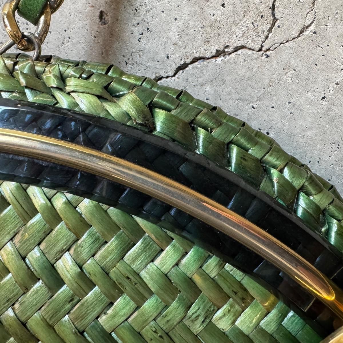 ꥢ ơ  2WAY Ⱦ߷ Хå ꡼Italy Vintage Rattan Shoulder Bag