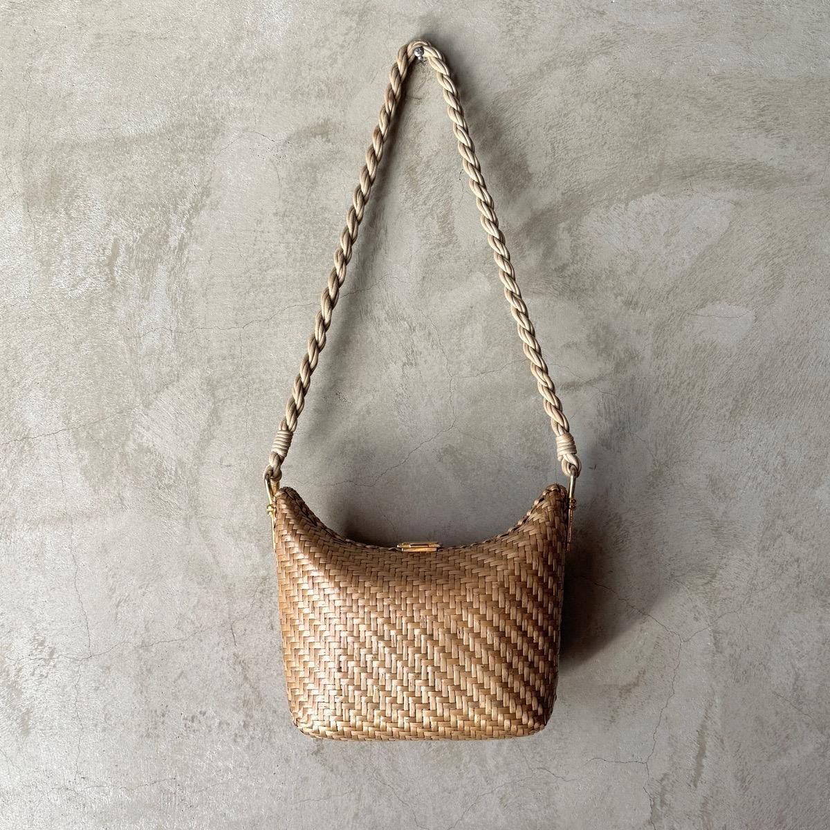 ꥢ ơ  ץХå Italy Vintage Rattan Shoulder Bag