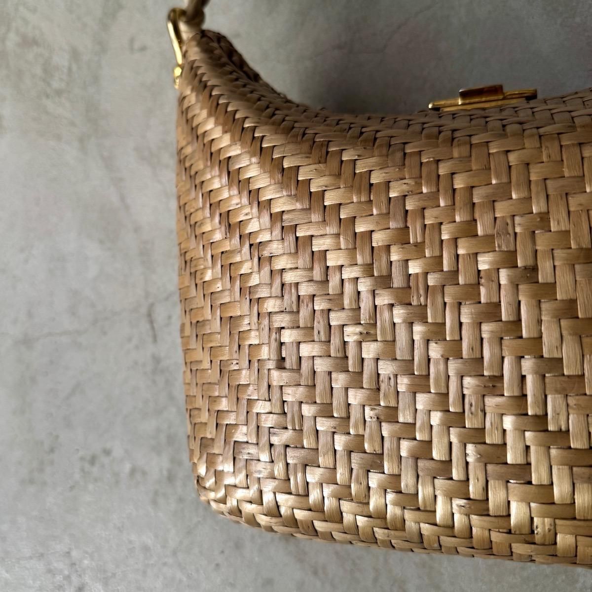 ꥢ ơ  ץХå Italy Vintage Rattan Shoulder Bag