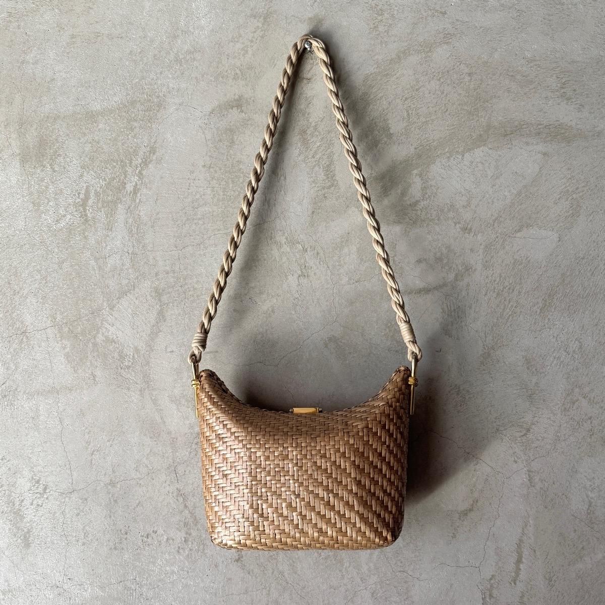 ꥢ ơ  ץХå Italy Vintage Rattan Shoulder Bag