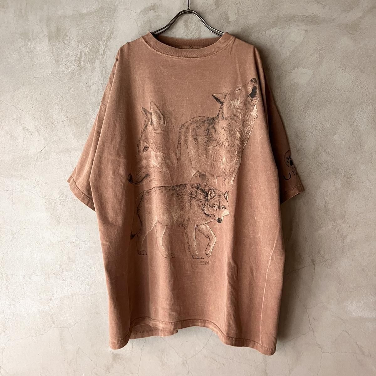 <img class='new_mark_img1' src='https://img.shop-pro.jp/img/new/icons13.gif' style='border:none;display:inline;margin:0px;padding:0px;width:auto;' />90ǯ 3ɤϵ ץ TġVintage Wolf Print T-shirts