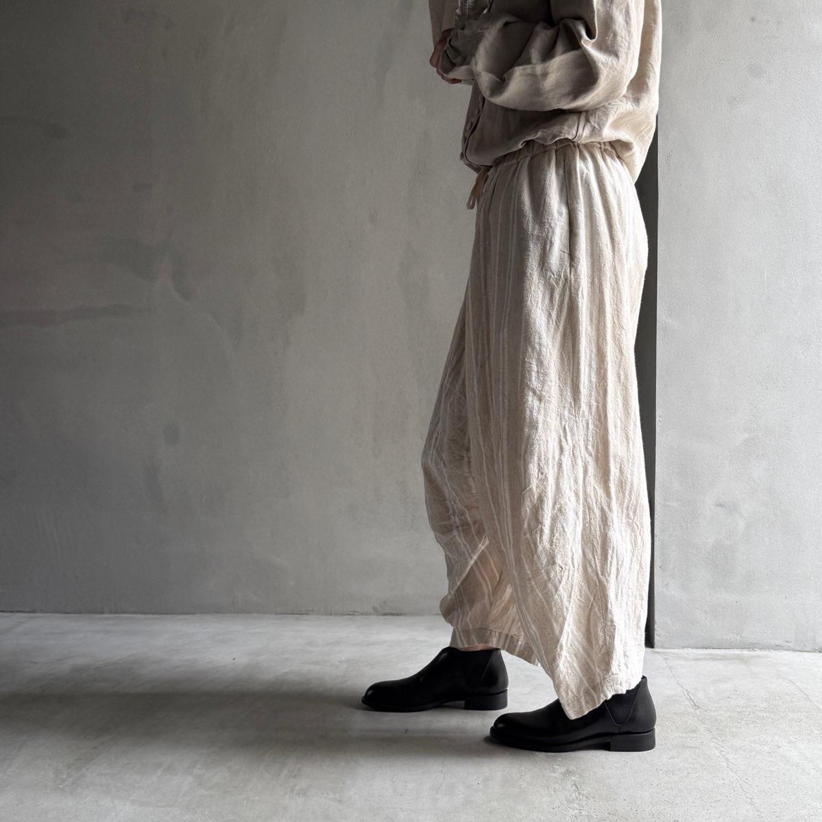 <img class='new_mark_img1' src='https://img.shop-pro.jp/img/new/icons13.gif' style='border:none;display:inline;margin:0px;padding:0px;width:auto;' />HALLELUJAH 4, Pantalon faunʥϥ ѥ ѥ󥿥 FLAX STRIPE