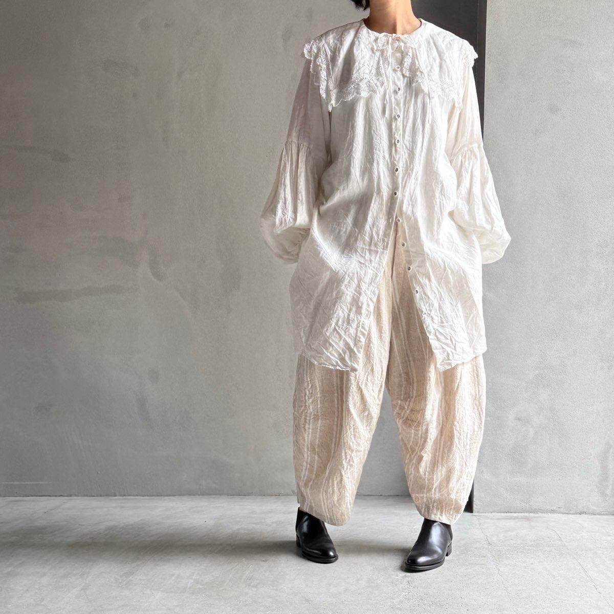 <img class='new_mark_img1' src='https://img.shop-pro.jp/img/new/icons13.gif' style='border:none;display:inline;margin:0px;padding:0px;width:auto;' />HALLELUJAH 4, Pantalon faunʥϥ ѥ ѥ󥿥 FLAX STRIPE