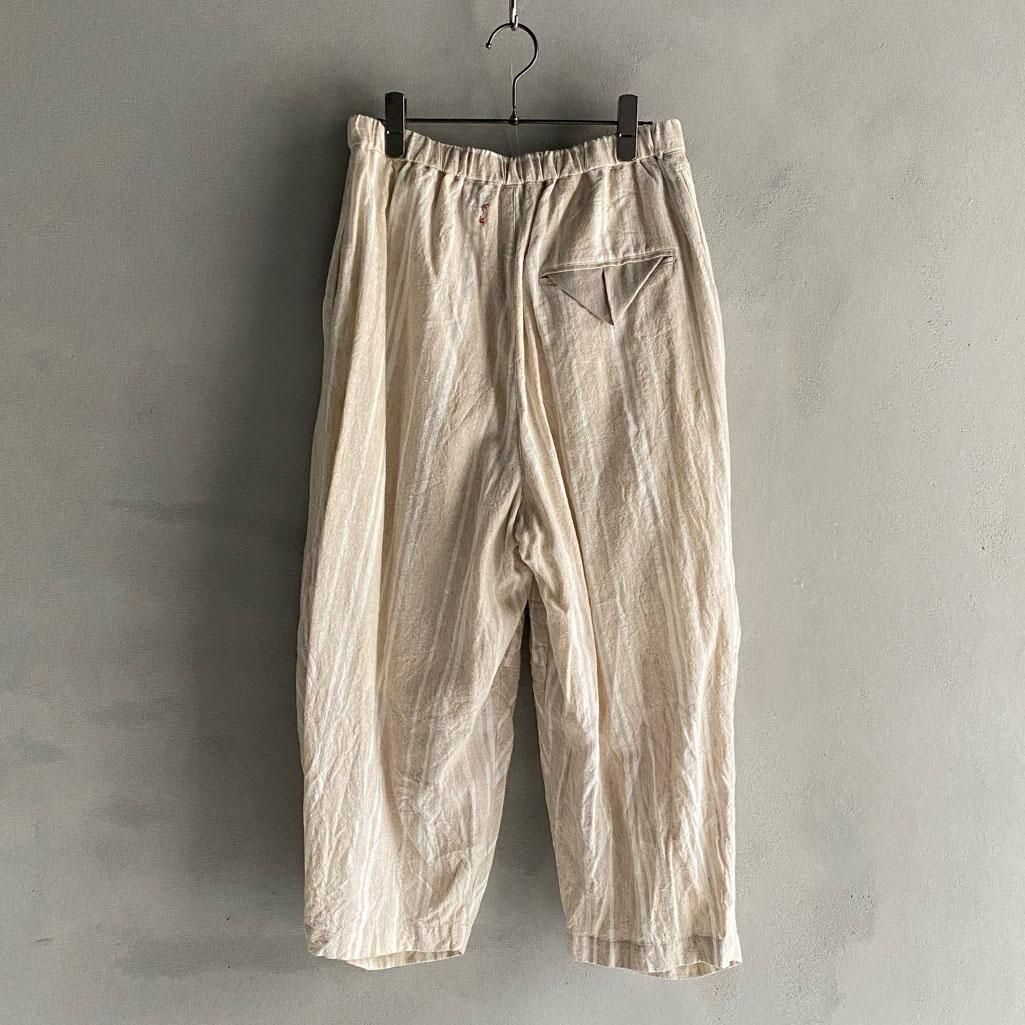 <img class='new_mark_img1' src='https://img.shop-pro.jp/img/new/icons13.gif' style='border:none;display:inline;margin:0px;padding:0px;width:auto;' />HALLELUJAH 4, Pantalon faunʥϥ ѥ ѥ󥿥 FLAX STRIPE