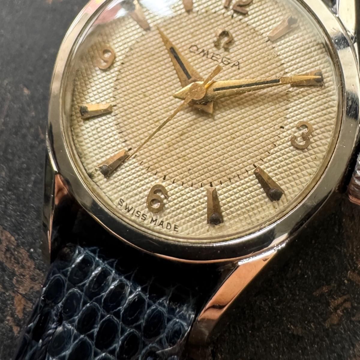 OMEGA（オメガ）SS ラウンドケース ギョーシェダイヤル 純正尾錠