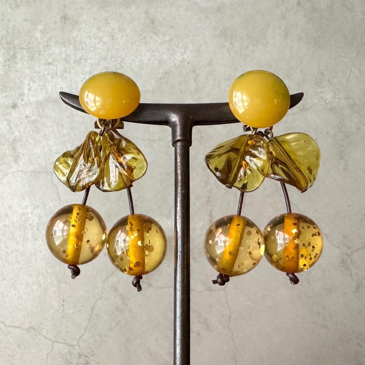 1960ǯ ե ١饤 ꡼ 󥰡French Bakelite Cherry Earrings